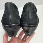 Eileen Fisher  Size 10 Even Tumbled Nubuck Leather Bootie Boot Black Stacked Heel Photo 11