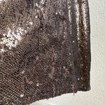 HALSTON Chloe Gown Maxi Dress in Sequins Espresso Brown Size 12 Photo 8