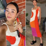 Mara Hoffman NWOT Pomelo Sloane Dress Red Multicolor Size XS Photo 3