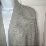 Tahari Gray Cotton Luxe Open Front Cardigan Pockets M Photo 2