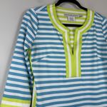 Gretchen Scott  Dress XS The Hinckley Stripe Split Neck Short Shift‎ Retro Preppy Photo 4
