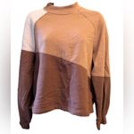 Abercrombie & Fitch Women’s Medium Mini Mockneck Colorblock Fleece Sweatshirt Photo 7