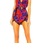 Lovers + Friends  floral lace romper small $128 revolve boho designer spring Photo 0