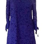 Vince Camuto Royal Blue Floral Lace Long Sleeve Dress Photo 0