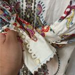 Chic White Paisley Long Sleeve Dress ( not Belt) Photo 9