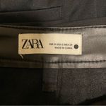 ZARA  Faux Leather Black Ankle Pants Photo 4