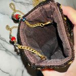 Mary Frances Brown Gold Beaded Cross Phone Bag Handbag Purse Crossbody Clutch Photo 5