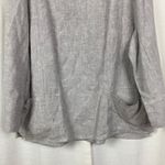 Habitat Gray Linen&Cotton 3/4 Sleeve Boxy Top Sz.L Photo 2