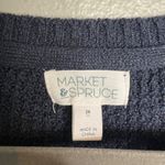 Market & Spruce  Waffle Knit Longline Sweater Women's‎ Plus 2X Navy Blue NWOT Photo 1