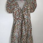 Banjanan Floral Puff Sleeve Mini Dress in White Photo 0