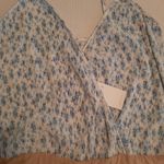 WAYF  Surplice Wrap Bodysuit Top Women Extra Large XL Blue White Floral Camisole Photo 8