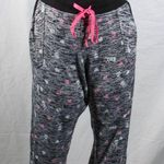 No Boundaries Vintage Y2K 2007 Black White Knit Like Capri Cut Lounge Pants Size XL Juniors Photo 0