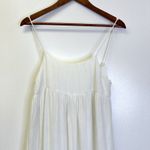 ZARA ‎ Tie Back Tiered Cotton Midi Dress White Size M Photo 3