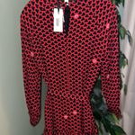 OTTOD’AME Red Long Sleeve Dress with Club Symbols and Pink Hearts NWT size 6 Photo 6