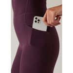 Athleta XSP Salutation 7/8 Bodysuit Spiced Cabernet Red X-Small Petite Photo 2