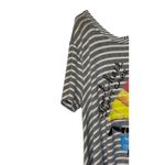 Judith March  Women's Top Striped Bed Hair‎ Don't Care Graphic Short Sleeve Small Photo 2