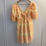 Lilly Pulitzer  2 Sarafina Eyelet Yellow and Orange Patterned Babydoll Dress Photo 2