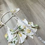 Charlie Holiday Tank Top lemon print open tie front womens White (size 4) summer Photo 5