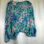 Lulus Lulu’s Long Sleeve floral Sheer Top Small NEW Photo 6
