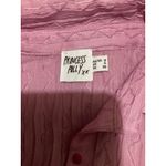Princess Polly  Textured Button Down Shirt Pink Long Sleeve Collared Top Size 4 Photo 5