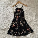 Brandy Melville  rare black floral Kirsten dress Photo 2