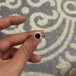 Size 8 Fragrant Jewels Wicked Ring Black Stone Rose Gold Band elegant Photo 3