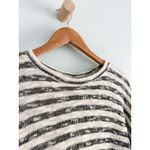 Madewell  | NWT Crewneck Long-Sleeve Knit Tee in Stripe navy cream | Sz M Photo 5