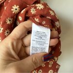 Madewell  Rust Red Wrap-Front Romper in Daisy Field 0 Photo 6