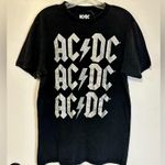 AC/DC Black Graphic Glitter T-shirt Rock Band Groupie Cotton Music Size Small Photo 7