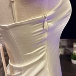 Oh Polly  Mini Dress Satin Off White Photo 4