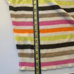 Loft Knitted Short Sleeve Striped Women's Top Size Small Photo 6
