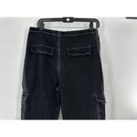 Cider  Cargo Jeans Pants Women’s Sz 30 Baggy Black Cuffed Grunge Wide Leg Pull On Photo 4