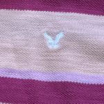 American Eagle Y2K Henley Polo Baby Tee Women's Large Pink/Coral Bella Elena Photo 6