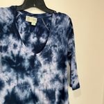 Anthropologie  Saturday Sunday Sweater Blue Tie-Dye Swing Dress 3/4 Sleeve Size S Photo 4