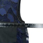 Jason Wu GREY Women Sleeveless Layered Floral Lace Top, Blue Size 4 Photo 4