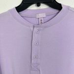 SKIMS  Soft Lounge Long Sleeve Henley Top Lavender Purple XXS NWOT Photo 5