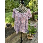 Old Navy WOMEN'S TOP Floral SHORT SLEEVE TIE BACK TIERED FLOWERS SIZE XL Boho Photo 4