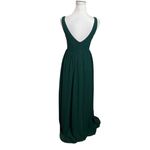 Revelry Bowie Bridesmaid Dress Size 2 Green Chiffon Gown A Photo 3