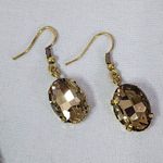 Gold Brooch Pin / Pendant Necklace with Earrings Set Photo 6