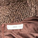 Mango NWOT MNG ALL OVER SEQUENCE GOLD TIE BACK PARTY WEAR DRESS SZ-16 Photo 9