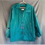 Vintage Kaelin Teal Tribal size 12 windbreaker jacket Blue Photo 5