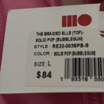Solid & Striped  $84 Elle solid pop bubblegum braided bikini top XS Photo 3