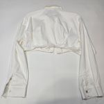 OW Collection Bella Crop Shirt in White Size M Photo 9