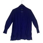 Eileen Fisher womens medium dark blue cardigan merino wool casual business Photo 0