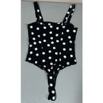 Black White Polka Dot Dots Tank Top Shirt Blouse Bodysuit Teddy Onesie Size M 🤍🖤 Size M Photo 3