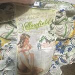 Johnny Was Yellowfield 8 Silk Blend Skirt Yellow Floral Sheer Pin-up L Romantic Photo 1