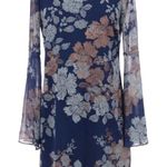 Highline‎ Collective Blue Bronze Metallic Floral Dress Size 2 Photo 0