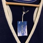 Splendid Blue and White Vest Medium Photo 3