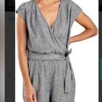 Toad & Co  Tara Hemp Gray Belted Romper X-Small Photo 1