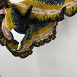 Collection 18 Multicolor Ruffle Knit Keyhole Scarf Boho Acrylic Wool Funky Green Photo 3